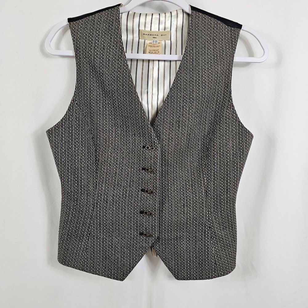 Barbara Bui Houndstooth Wool Waist Coat - Size 38(F)